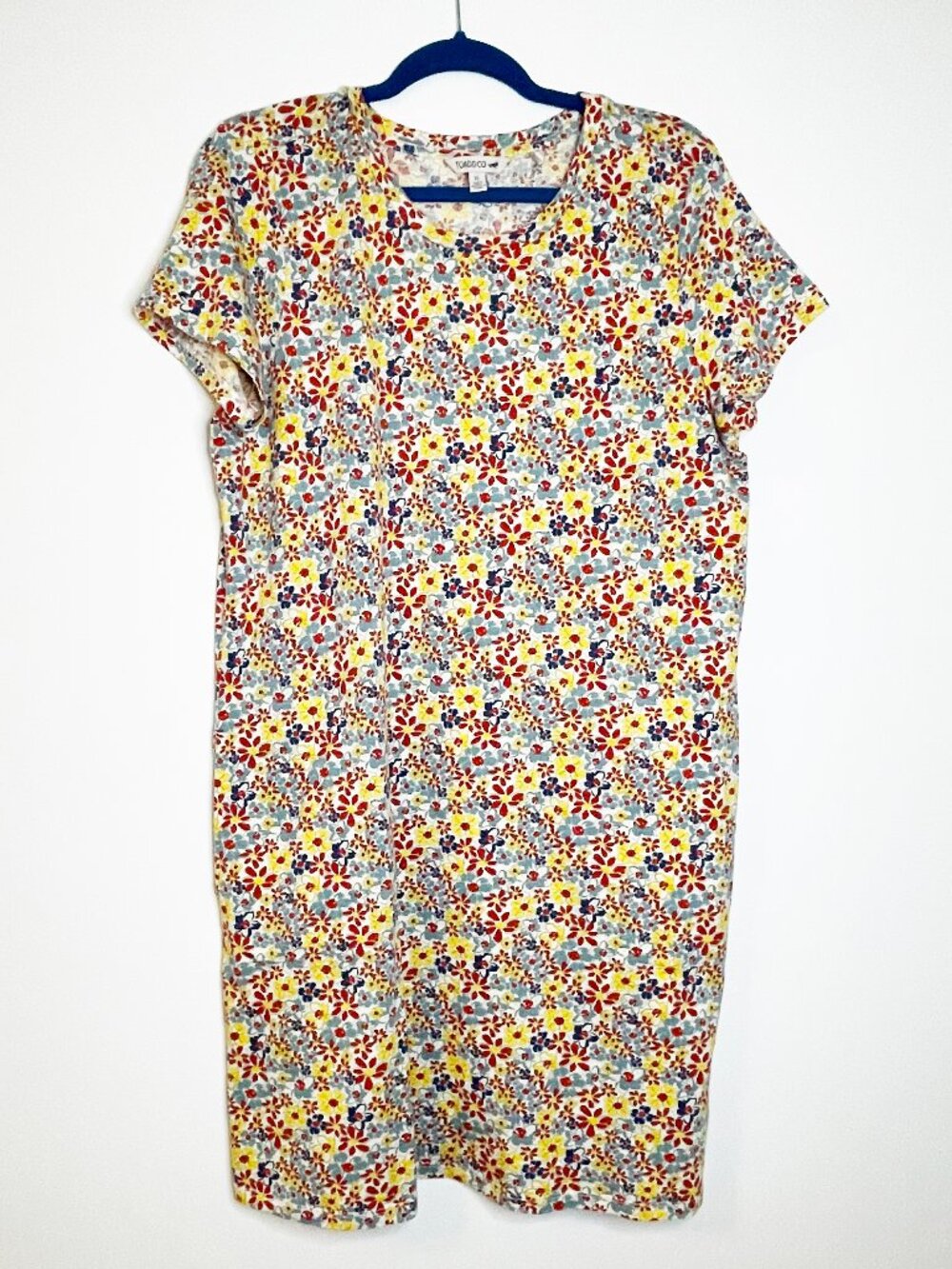 Toad & Co Floral T-Shirt Dress Size XL Sustainable Lyocell Organic Cotton